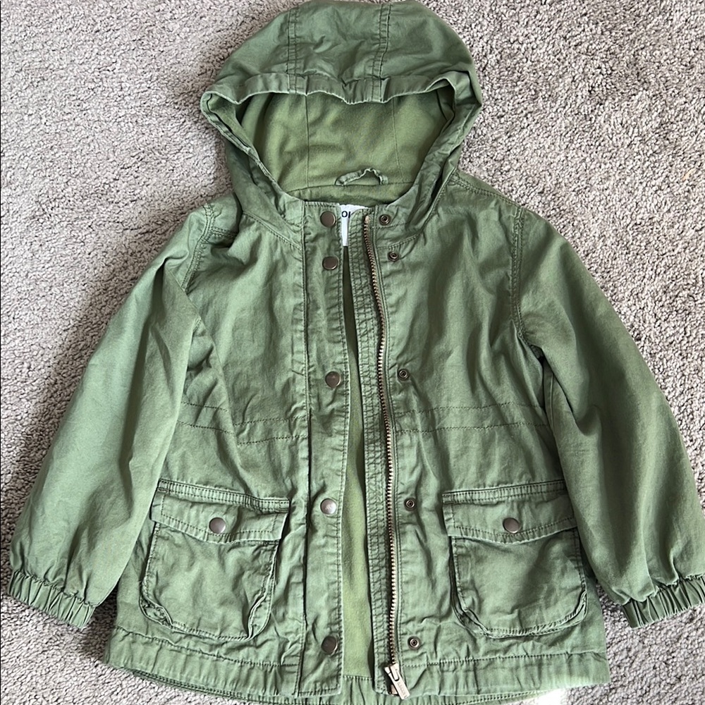 Olive Green Toddler Girls Jacket